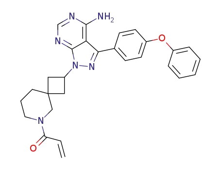1-(2-(4-amino-3-(4-phenoxyphenyl)-1H-pyrazolo[3,4-d]pyrimidin-1-yl)-6-azaspiro[3.5]nonan-6-yl)prop-2-en-1-one