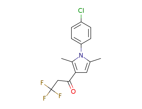Molecular Structure of 1410806-05-1 (1-(1-(4-chlorophenyl)-2,5-dimethyl-1H-pyrrol-3-yl)-3,3,3-trifluoropropan-1-one)
