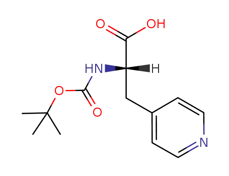 Molecular Structure of 37535-57-2 ((S)-N-Boc-(4-Pyridyl)alanine)