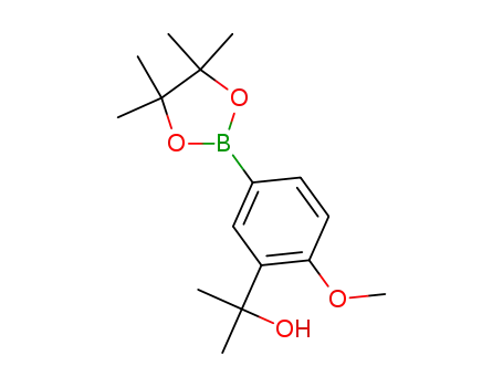 2-[2-methoxy-5-(4,4,5,5-tetramethyl-1,3,2-dioxaborolan-2-yl)phenyl]propan-2-ol