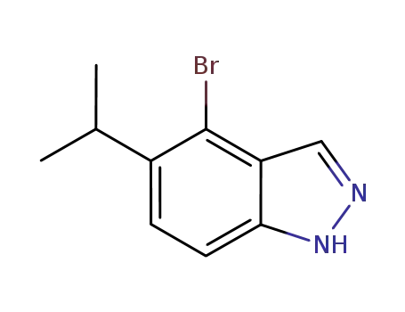 Molecular Structure of 610796-21-9 (4-BROMO-5-ISOPROPYL-1H-INDAZOLE)