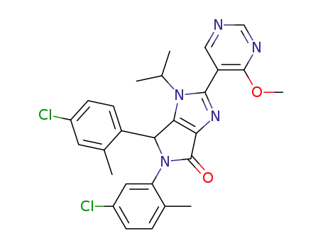 5-(5-chloro-2-methyl-phenyl)-6-(4-chloro-2-methyl-phenyl)-1-isopropyl-2-(4-methoxy-pyrimidin-5-yl)-5,6-dihydro-1H-pyrrolo[3,4-d]imidazol-4-one