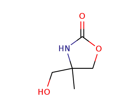 Molecular Structure of 6629-85-2 (4-(hydroxymethyl)-4-methyl-1,3-oxazolidin-2-one)