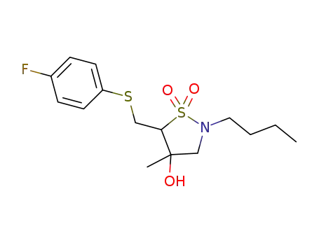 2-butyl-5-(4-fluorophenylthio-methyl)-4-hydroxy-4-methyl-1,1-dioxo-isothiazolidine