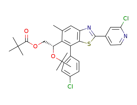 (S)-2-tert-butoxy-2-(7-(4-chlorophenyl)-2-(2-chloropyridin-4-yl)-5-methylbenzo[d]thiazol-6-yl)ethyl pivalate