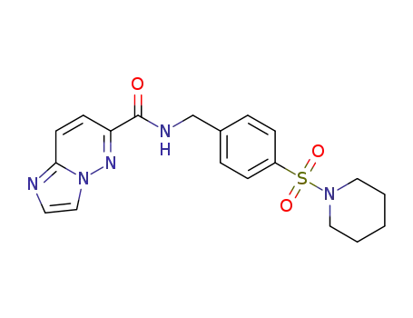 imidazo[1,2-b]pyridazine-6-carboxylic acid 4-(piperidine-1-sulfonyl)benzylamide