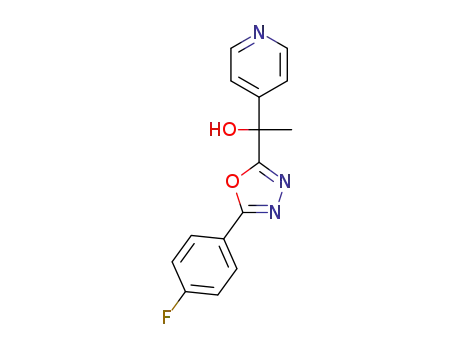 1-(5-(4-fluorophenyl)-1,3,4-oxadiazol-2-yl)-1-(pyridin-4-yl)ethanol