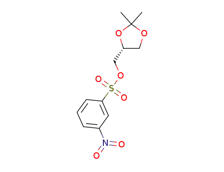 Molecular Structure of 137898-57-8 (Benzenesulfonic acid, 3-nitro-, (2,2-dimethyl-1,3-dioxolan-4-yl)methyl
ester, (R)-)