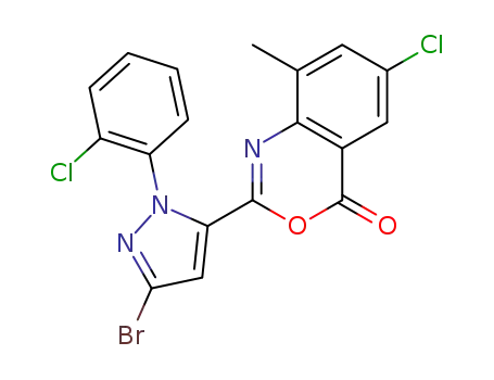 2-[3-bromo-1-(2-chlorophenyl)-1H-pyrazol-5-yl]-6-chloro-8-methyl-4H-3,1-benzoxazin-4-one