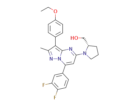 (S)-(1-(7-(3,4-difluorophenyl)-3-(4-ethoxyphenyl)-2-methyl-pyrazolo[1,5-a]pyrimidin-5-yl)-pyrrolidin-2-yl)-methanol