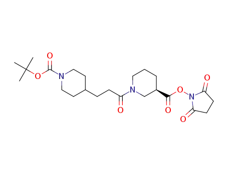 tert-butyl 4-{3-[(3R)-3-{[(2,5-dioxopyrrolidin-1-yl)oxy]carbonyl}piperidin-1-yl]-3-oxo-propyl}piperidine-1-carboxylate
