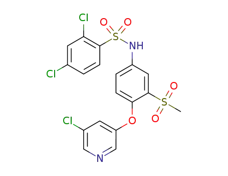 Molecular Structure of 235427-68-6 (2,4-dichloro-N-[4-(5-chloropyridin-3-yloxy)-3-(methylsulfonyl)phenyl]benzenesulfonamide)