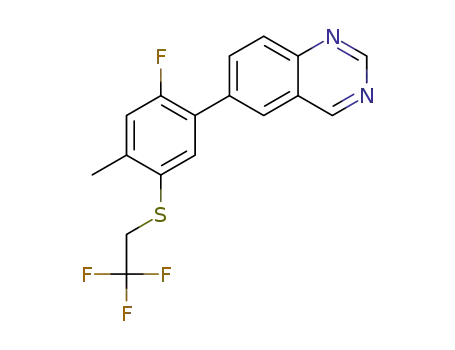 6-(2-fluoro-4-methyl-5-((2,2,2-trifluoroethyl)thio)phenyl)quinazoline