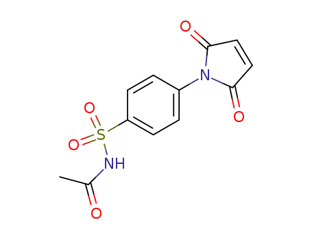 Molecular Structure of 1886-78-8 (N-{[4-(2,5-dioxo-2,5-dihydro-1H-pyrrol-1-yl)phenyl]sulfonyl}acetamide)