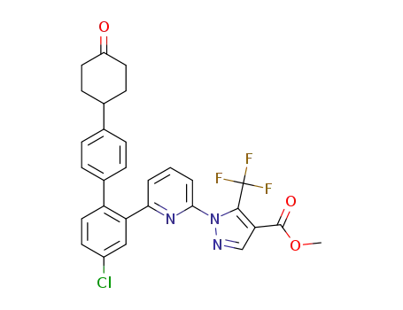 methyl 1-{6-[4-chloro-4'-(4-oxocyclohexyl)biphenyl-2-yl]pyridin-2-yl}-5-(trifluoromethyl)-1H-pyrazole-4-carboxylate