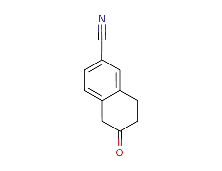 Molecular Structure of 136081-50-0 (6-Oxo-5,6,7,8-tetrahydro-naphthalene-2-carbonitrile)