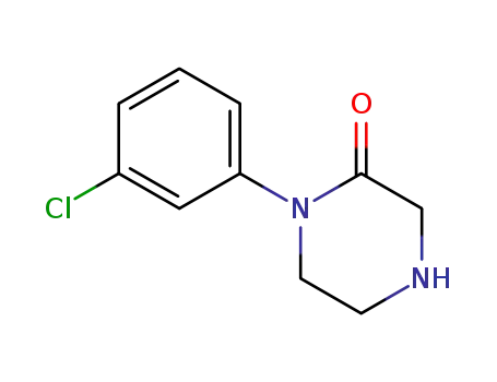 Molecular Structure of 183500-70-1 (1-(3-CHLORO-PHENYL)-PIPERAZIN-2-ONE)