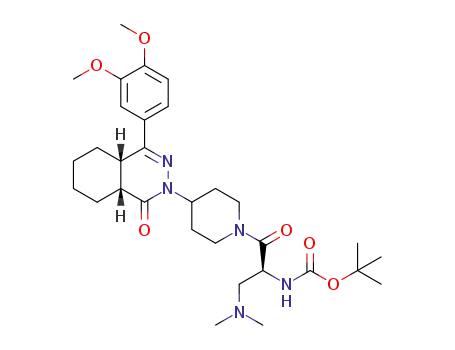 tert-butyl [(2S)-1-{4-[(4aS,8aR)-4-(3,4-dimethoxyphenyl)-1-oxo-4a,5,6,7,8,8a-hexa-hydrophthalazin-2(1H)-yl]piperidin-1-yl}-3-(dimethylamino)-1-oxopropan-2-yl]carbamate
