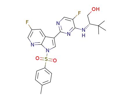 (S)-2-(5-fluoro-2-(5-fluoro-1-tosyl-1H-pyrrolo[2,3-b]pyridin-3-yl)pyrimidin-4-ylamino)-3,3-dimethylbutan-1-ol
