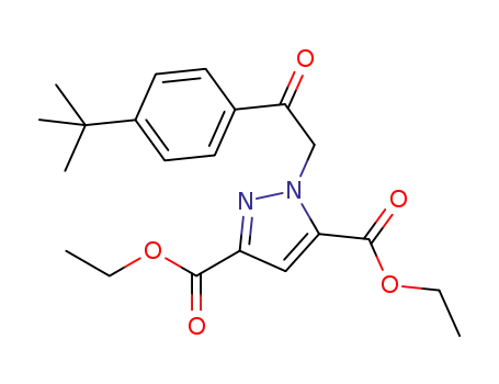 1-[2-(4-tert-butyl-phenyl)-2-oxo-ethyl]-1H-pyrazole-3,5-dicarboxylic acid diethyl ester