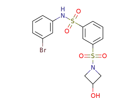 Molecular Structure of 1445786-29-7 (C<sub>15</sub>H<sub>15</sub>BrN<sub>2</sub>O<sub>5</sub>S<sub>2</sub>)