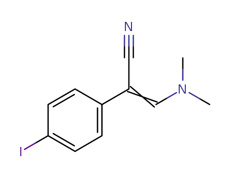 Molecular Structure of 1448466-77-0 (3-dimethylamino-2-(4-iodophenyl)acrylonitrile)
