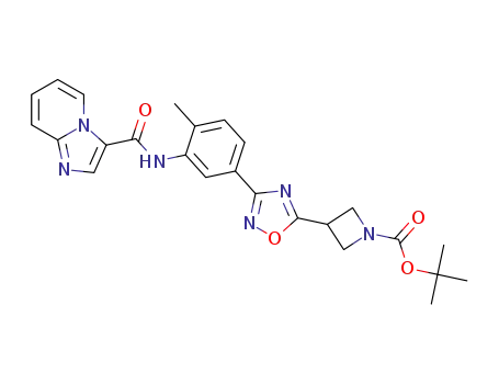 tert-butyl 3-(3-(3-(imidazo[1,2-a]pyridine-3-carboxamido)-4-methylphenyl)-1,2,4-oxadiazol-5-yl)azetidine-1-carboxylate