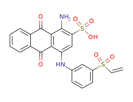 Molecular Structure of 34293-80-6 (sodium 1-amino-4-[(2-ethenylsulfonylphenyl)amino]-9,10-dioxo-anthracen e-2-sulfonate)
