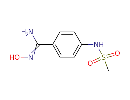 Molecular Structure of 148459-01-2 (4-(METHYLSULFONYLAMINO)BENZAMIDOXIME)