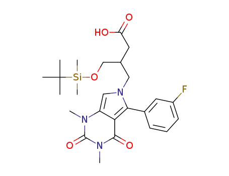 4-((tert-butyldimethylsilyl)oxy)-3-((5-(3-fluorophenyl)-1,3-dimethyl-2,4-dioxo-3,4-dihydro-1H-pyrrolo[3,4-d]pyrimidin-6(2H)-yl)methyl)butanoic acid