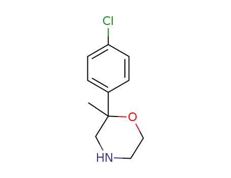 Molecular Structure of 109461-44-1 (2-(4-CHLORO-PHENYL)-2-METHYL-MORPHOLINE)