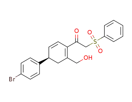 (R)-1-(1-(hydroxymethyl)-5-(4-bromophenyl)cyclohexa-1,3-dien-2-yl)-2-(phenylsulfonyl)ethan-1-one