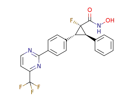 (1R,2R,3R)-1-fluoro-N-hydroxy-2-phenyl-3-(4-(4-(trifluoromethyl)pyrimidin-2-yl)phenyl)cyclopropanecarboxamide
