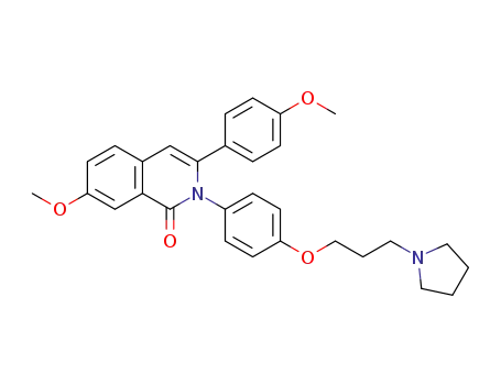 7-methoxy-3-(4-methoxyphenyl)-2-(4-(3-(pyrrolidin-1-yl)propoxy)phenyl)isoquinolin-1(2H)-one