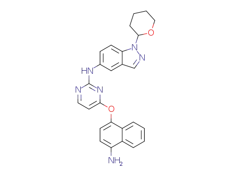 N-(4-((4-aminonaphthalen-1-yl)oxy)pyrimidin-2-yl)-1-(tetrahydro-2H-pyran-2-yl)-1H-indazol-5-amine