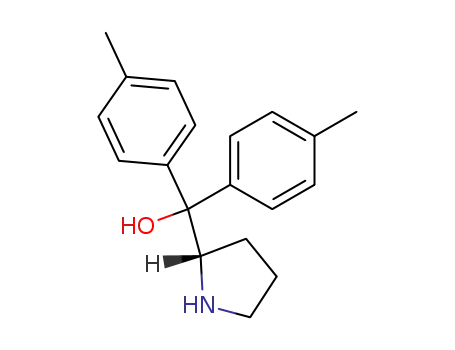 Molecular Structure of 131180-52-4 ((S)-ALPHA,ALPHA-BIS(4-METHYLPHENYL)-2-PYRROLIDINEMETHANOL)