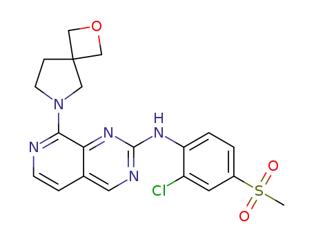 N-(2-chloro-4-(methylsulfonyl)phenyl)-8-(2-oxa-6-azaspiro[3.4]octan-6-yl)pyrido[3,4-d]pyrimidin-2-amine