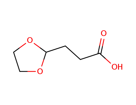 Molecular Structure of 4388-56-1 (3-[1,3]DIOXOLAN-2-YL-PROPIONIC ACID)