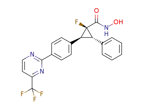 (1S,2S,3S)-1-fluoro-N-hydroxy-2-phenyl-3-(4-(4-(trifluoromethyl)pyrimidin-2-yl)phenyl)cyclopropanecarboxamide