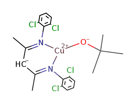 Molecular Structure of 1215209-38-3 ([Cl<sub>2</sub>NN]Cu-OtBu)