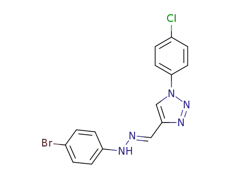 (E)-4-((2-(4-bromophenyl)hydrazono)methyl)-1-(4-chlorophenyl)-1H-1,2,3-triazole