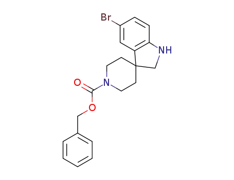 Molecular Structure of 438192-14-4 (benzyl 5-broMospiro[indoline-3,4'-piperidine]-1'-carboxylate)