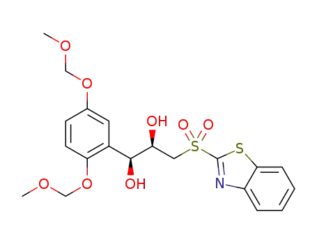 Molecular Structure of 1580541-73-6 ((2'R,3'S)-2-{3'-[2'',5''-bis(methoxymethoxy)phenyl]-2',3'-dihydroxyprop-2-enylsulfonyl}-1,3-benzothiazole)
