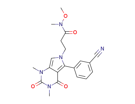 3-(5-(3-cyanophenyl)-1,3-dimethyl-2,4-dioxo-3,4-dihydro-1H-pyrrolo[3,4-d]pyrimidin-6(2H)-yl)-N-methoxy-N-methylpropanamide