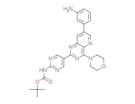 tert-butyl (5-(7-(3-aminophenyl)-4-morpholinopyrido[3,2-d]pyrimidin-2-yl)pyrimidin-2-yl)carbamate