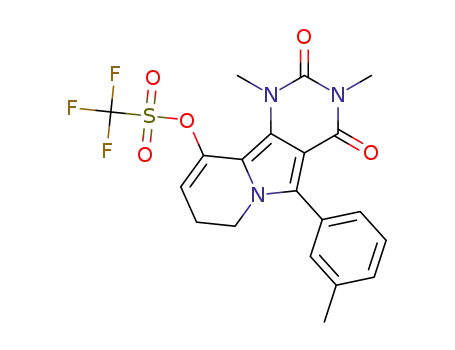 1,3-dimethyl-2,4-dioxo-5-m-tolyl-1,2,3,4,7,8-hexahydropyrimido[4,5-a]indolizin-10-yl trifluoromethanesulfonate
