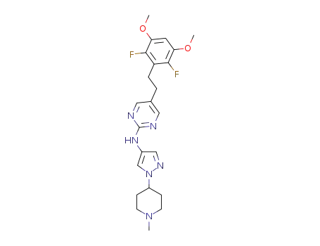 5-[2-(2,6-difluoro-3,5-dimethoxyphenyl)ethyl]-N-[1-(1-methylpiperidin-4-yl)-1H-pyrazol-4-yl]pyrimidin-2-amine