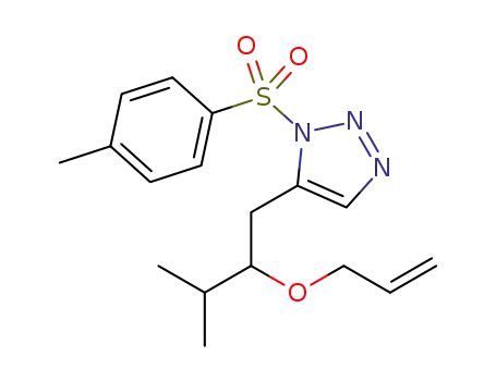 Molecular Structure of 1570111-58-8 (5-(2-allyloxy-3-methylbutyl)-1-tosyl-1,2,3-triazole)