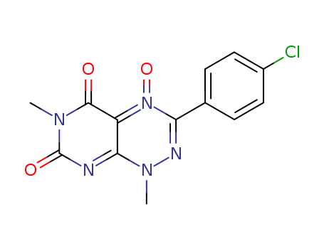 Pyrimido(5,4-e)-1,2,4-triazine-5,7(1H,6H)-dione, 3-(4-chlorophenyl)-1,6-dimethyl-, 4-oxide cas  32496-15-4