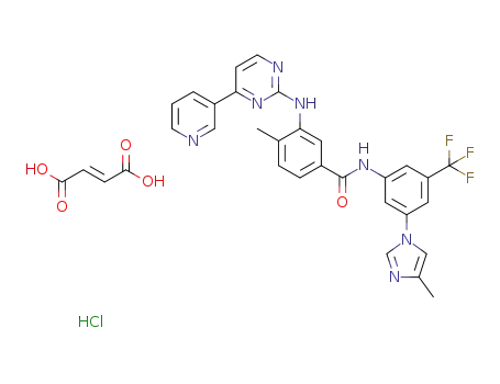 4-methyl-N-[3-(4-methyl-1H-imidazol-1-yl)-5-(trifluoromethyl)phenyl]-3-[(4-pyridin-3-ylpyrimidin-2-yl)amino]benzamide monohydrochloride - fumaric acid co-crystal